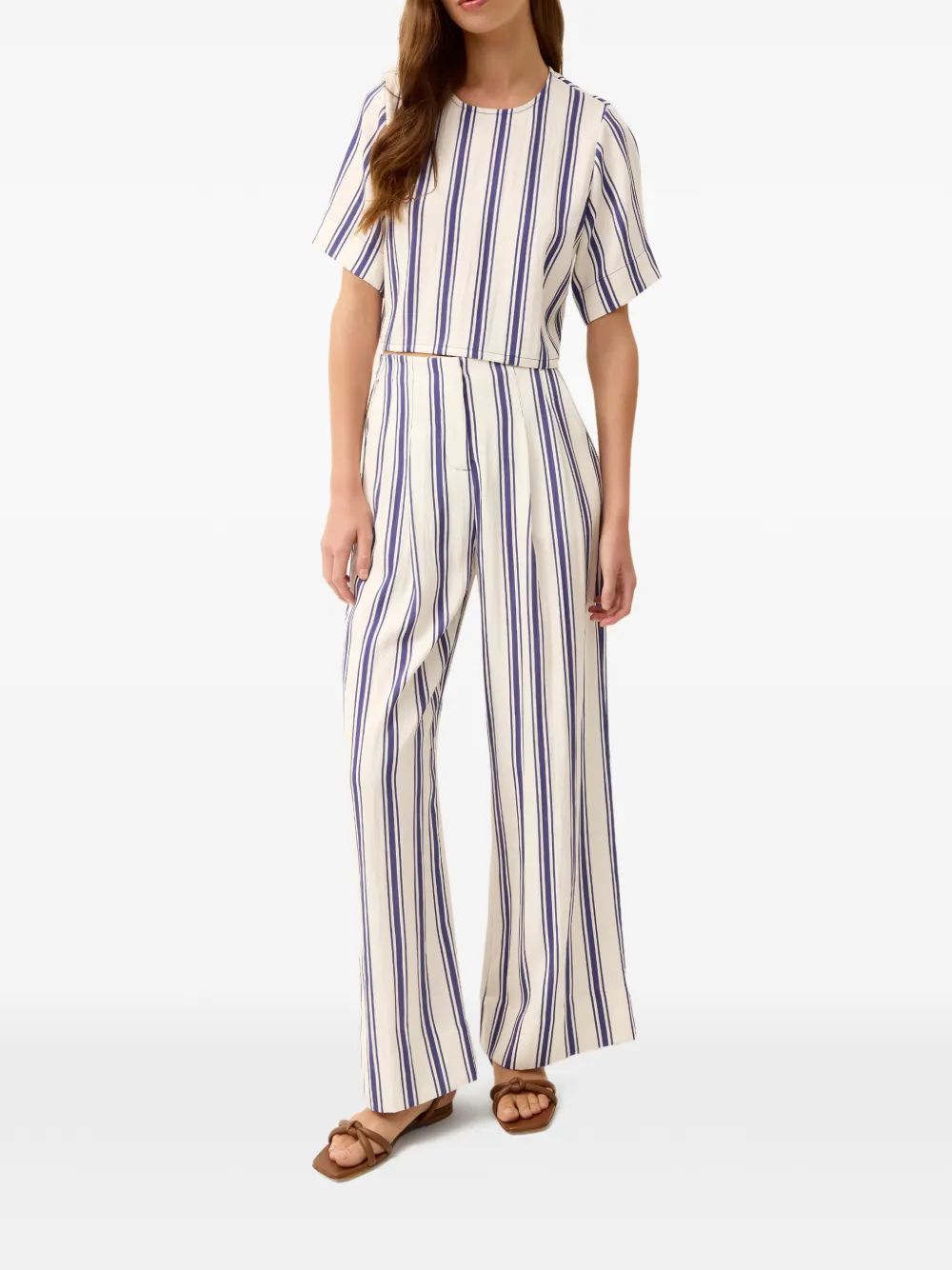  Marie Oliver Macbee Sailor Stripe Trousers - White 