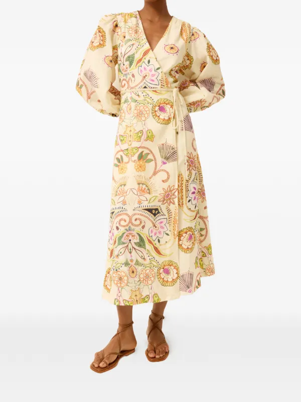 Marie Oliver Everette puff-sleeve Floral Dress | Neutrals | FARFETCH JO Marie Oliver Everette puff-sleeve Floral Dress | Neutrals | FARFETCH JO
