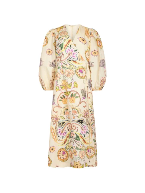 Marie Oliver Everette puff-sleeve floral dress
