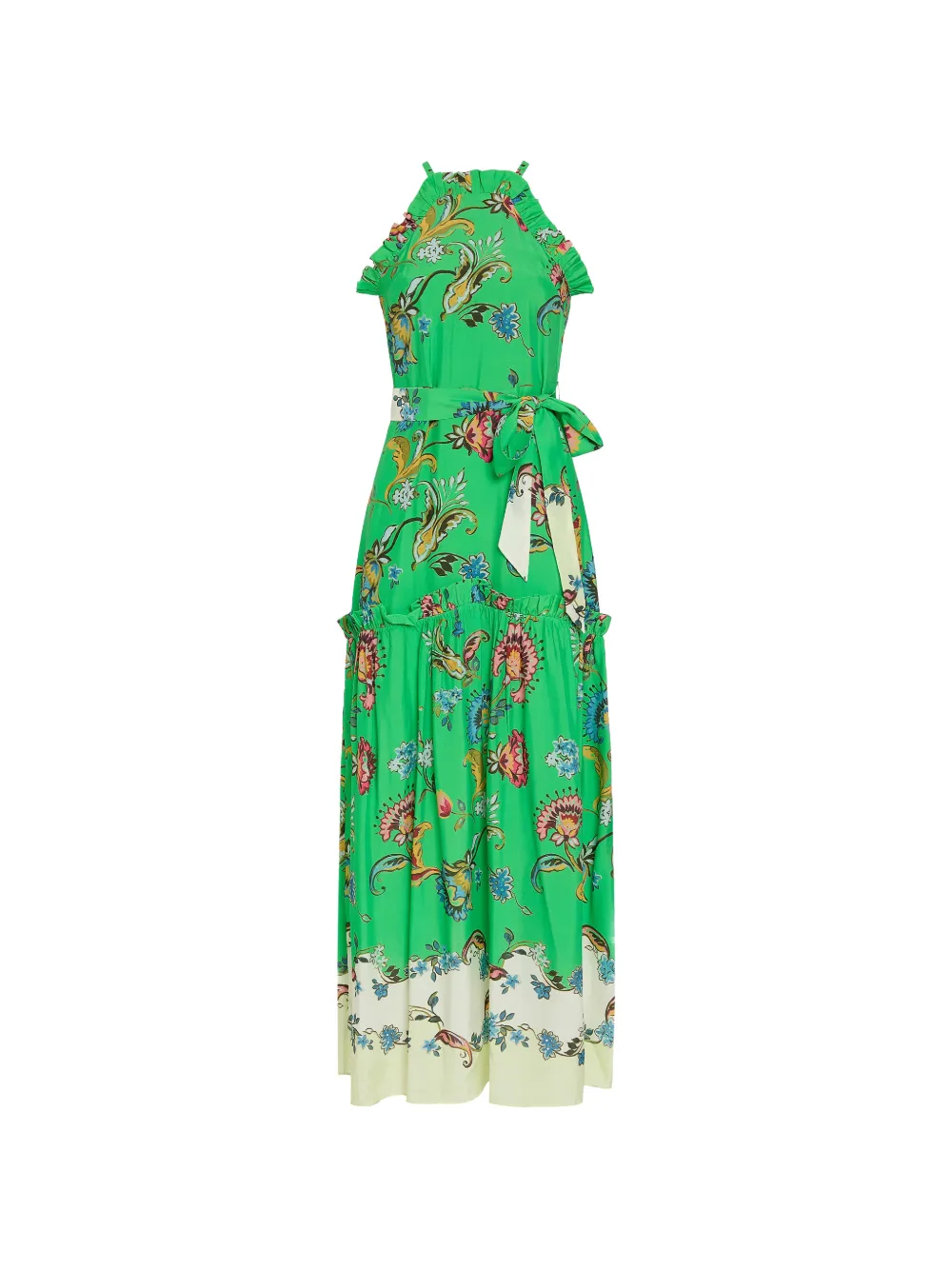 Marie Oliver Keenan ruffled floral print dress - Verde