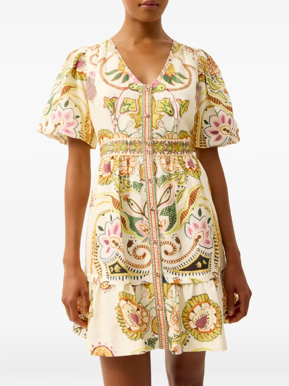 Gwyneth V-Neck Floral Print Dress
