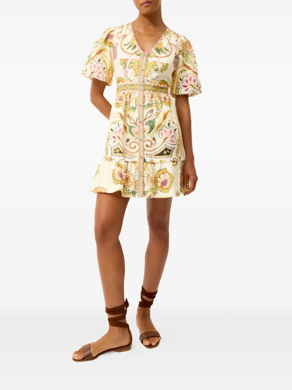 Gwyneth V-Neck Floral Print Dress