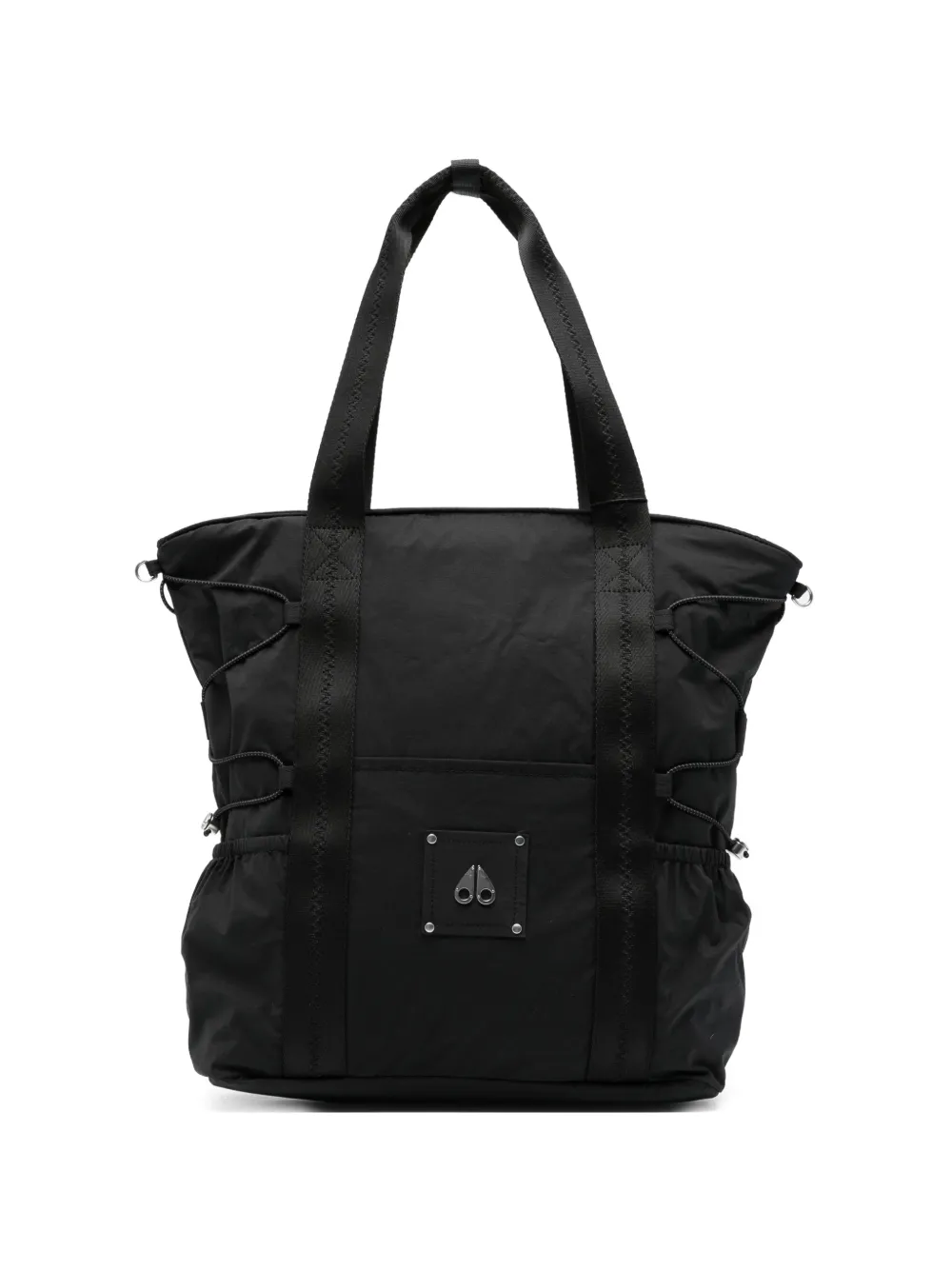 Moose Knuckles Parachute logo plaque tote bag - Nero