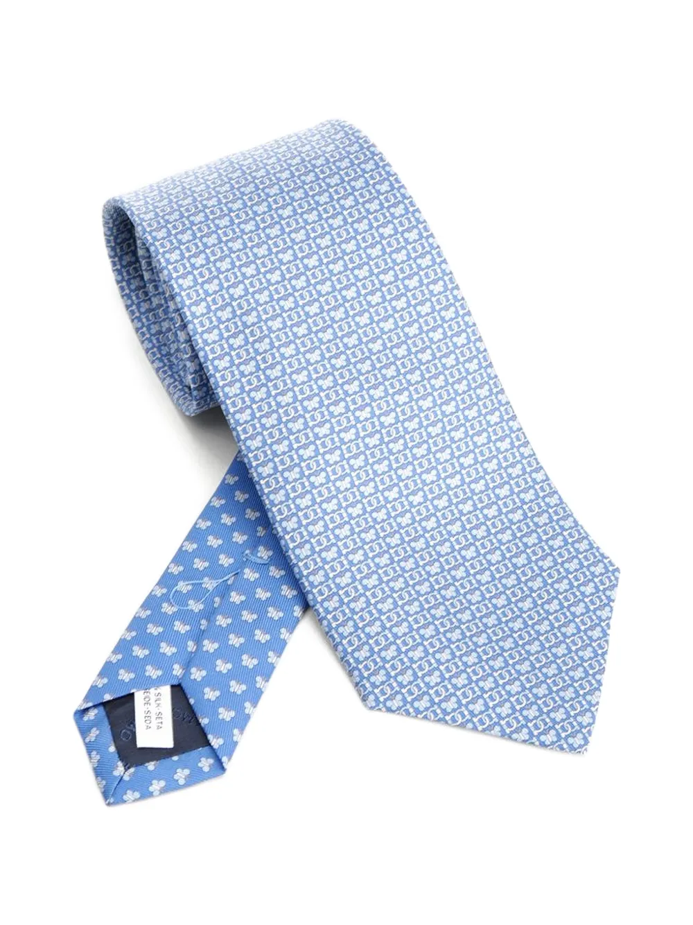 Ferragamo butterfly-print tie - Blu