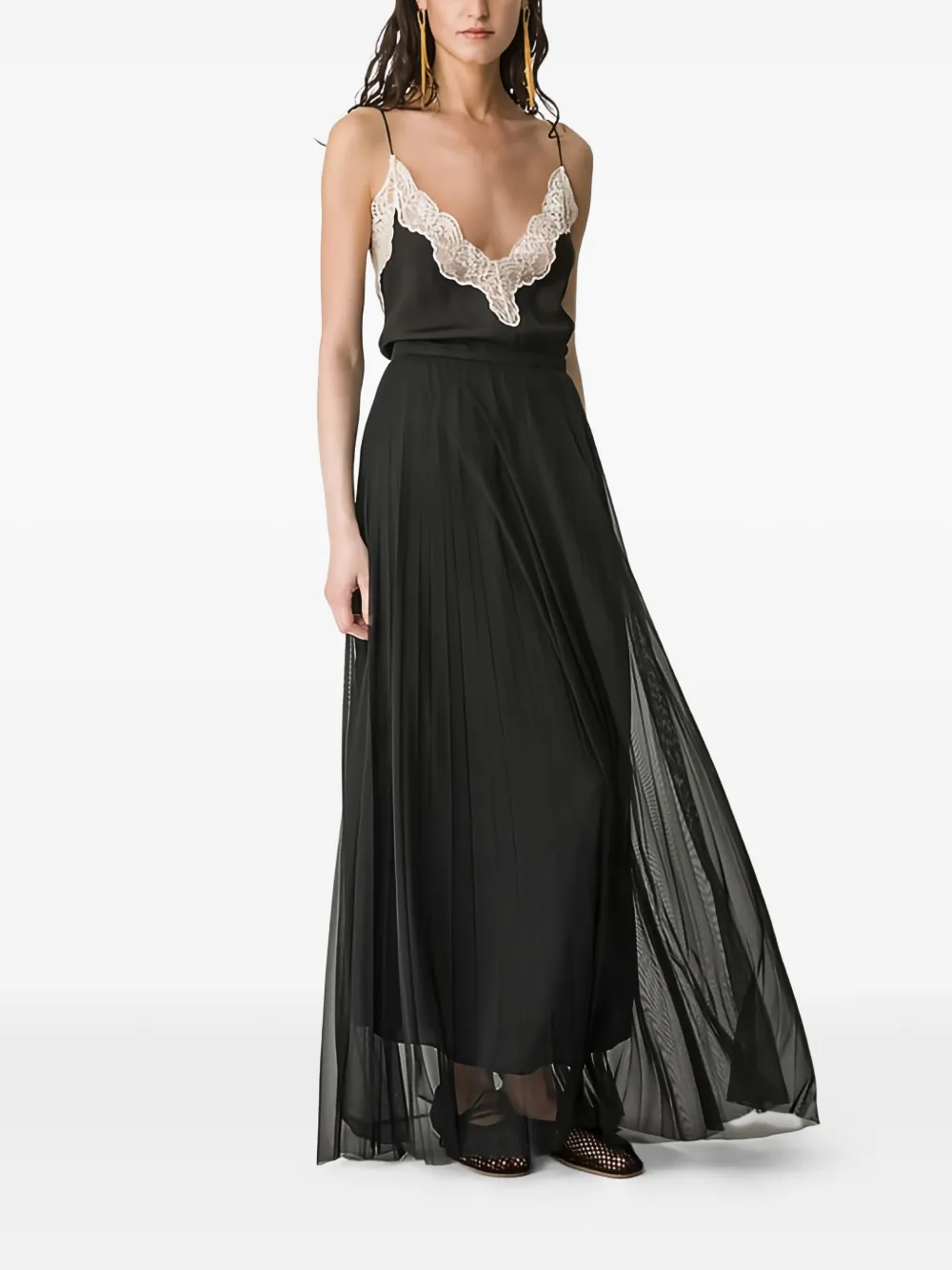  Forte Forte Pleated Tulle Skirt - Black 
