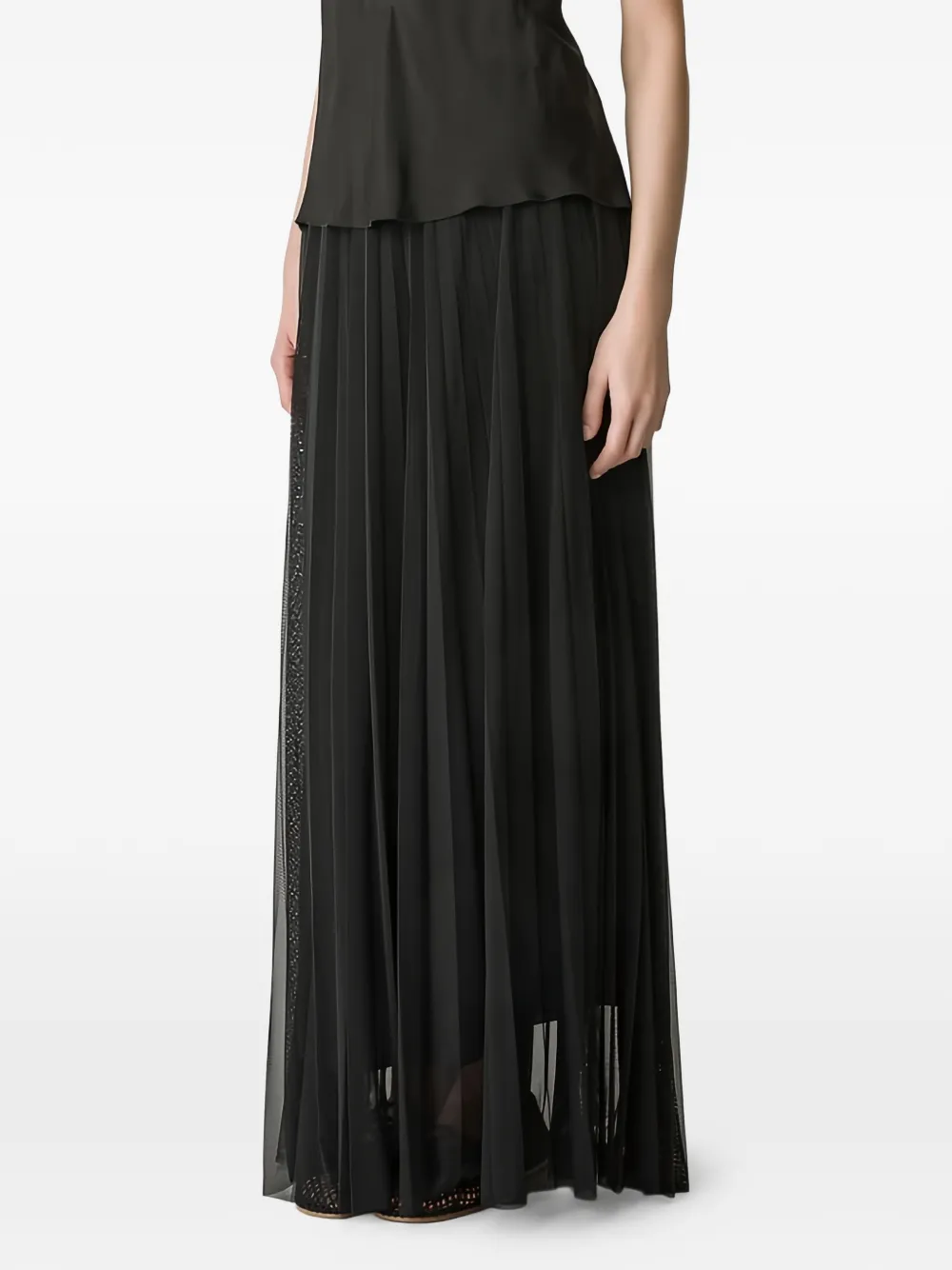  Forte Forte Pleated Tulle Skirt - Black 