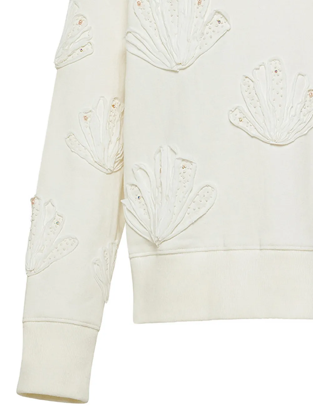  Forte Forte Lunamaris Embroidered Sweatshirt - Neutrals 