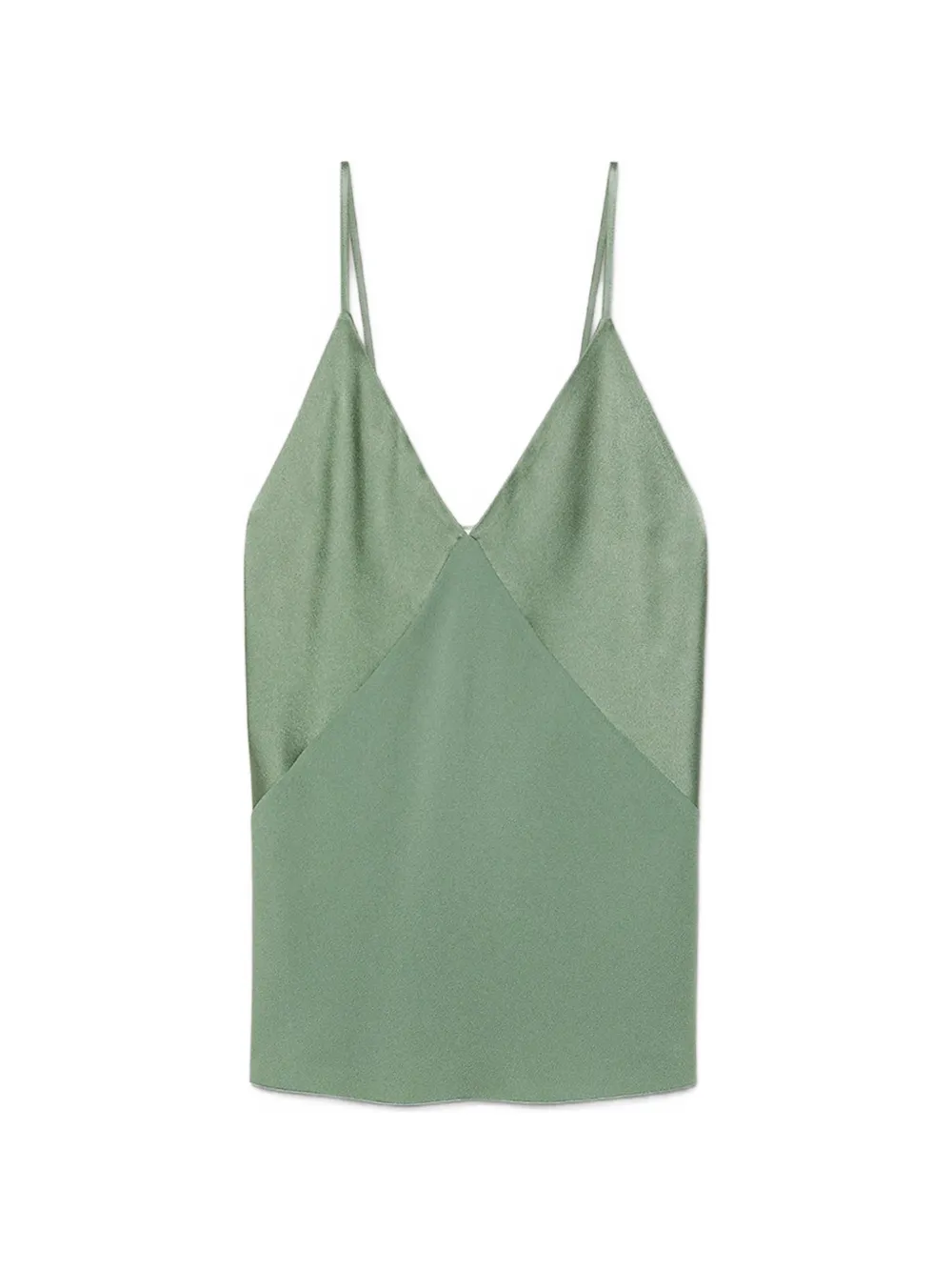 Forte Forte satin V-neck slip top - Verde