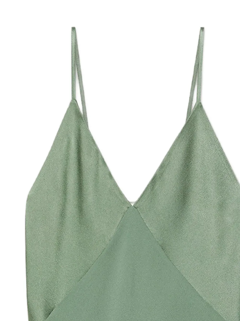  Forte Forte Satin V-neck Slip Top - Green 