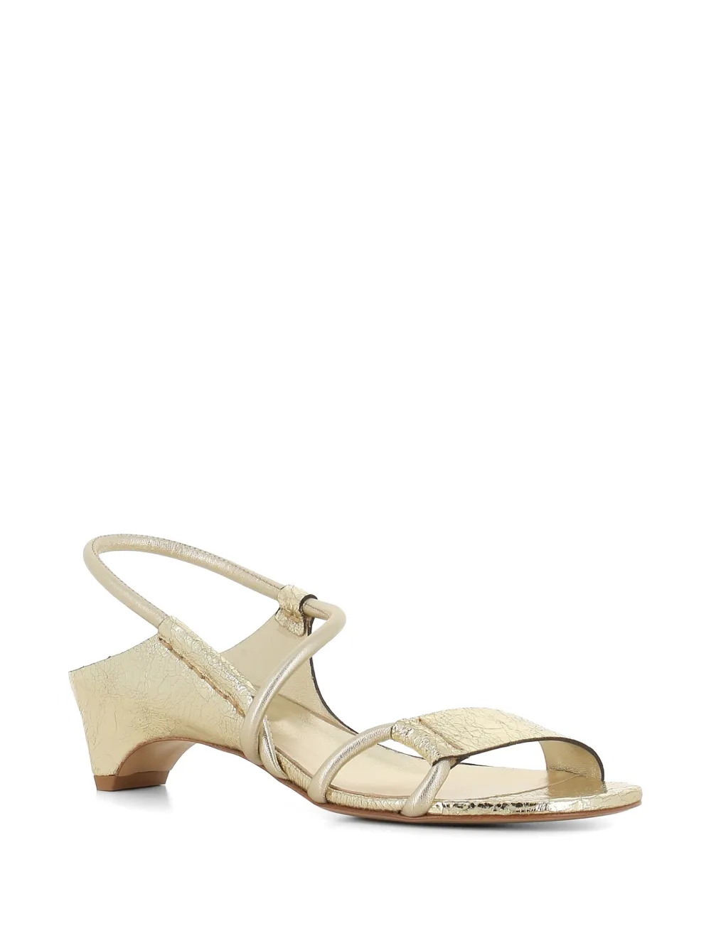 Del Carlo crackled strap sandals Goud