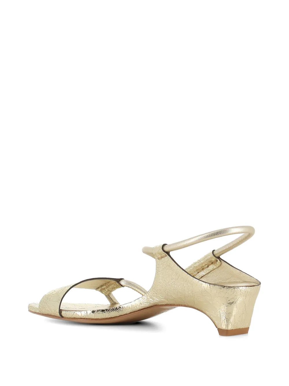 Del Carlo crackled strap sandals Goud