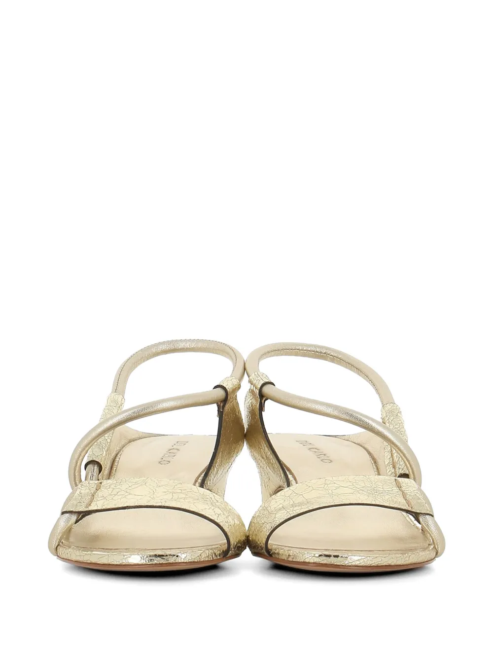 Del Carlo crackled strap sandals Goud