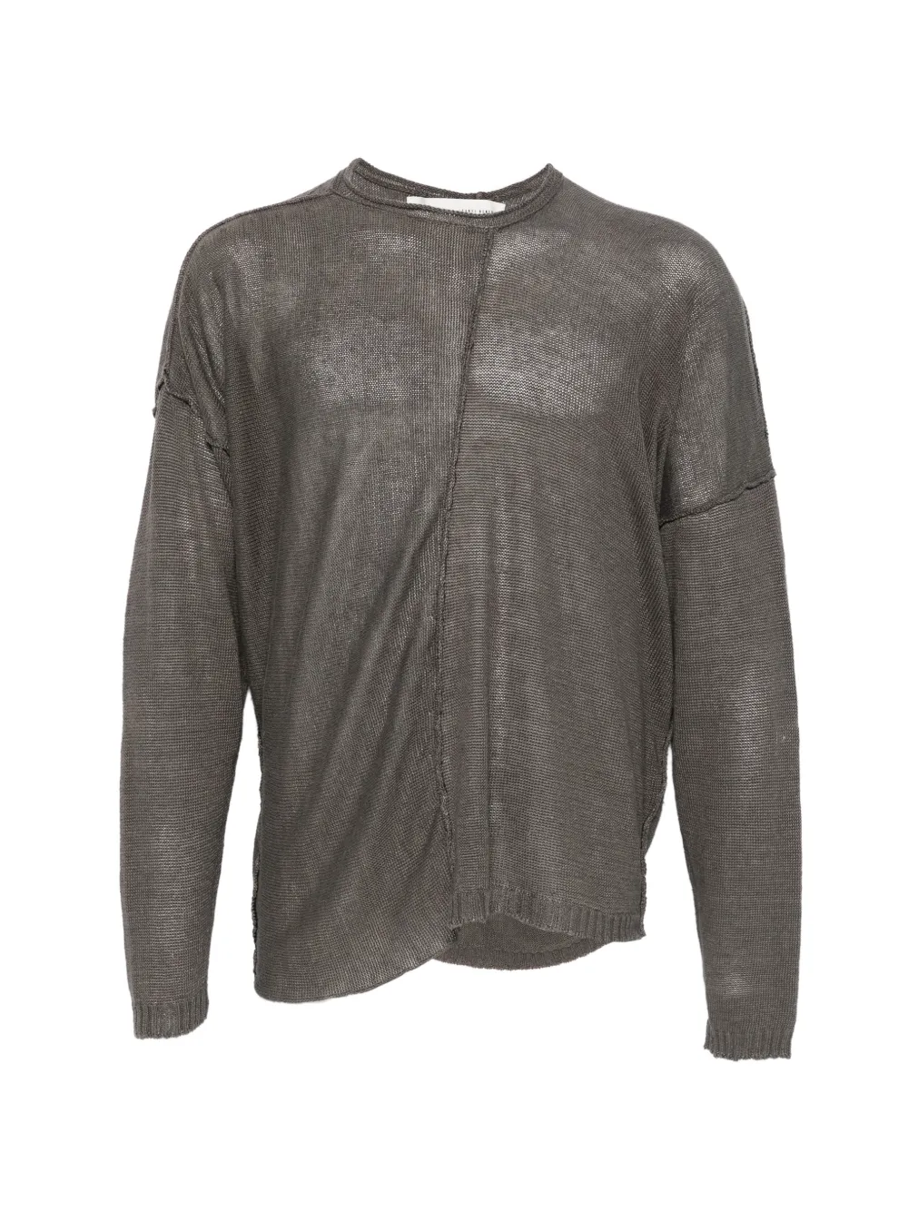 Isabel Benenato seam knitted sweater - Grigio