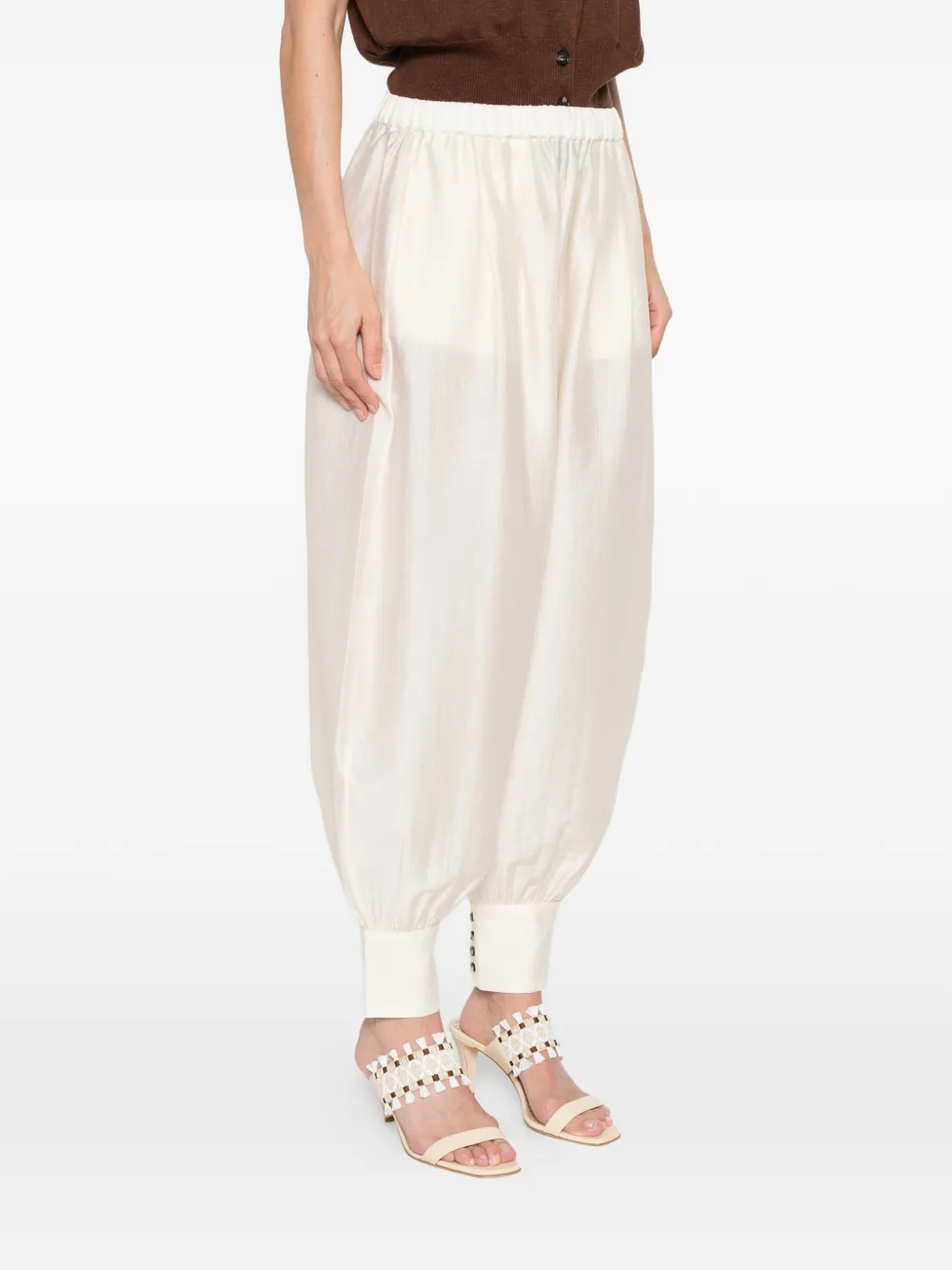  Cordera Elasticated Sarouel Trousers - Neutrals 