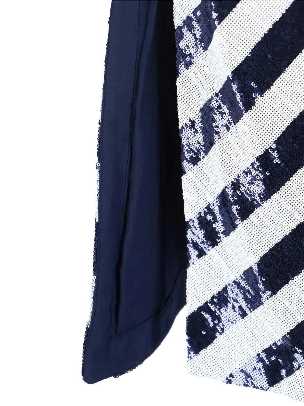 Striped Sequinned Midi Skirt