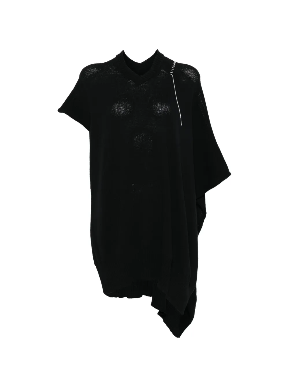 Isabel Benenato asymmetric poncho - Nero