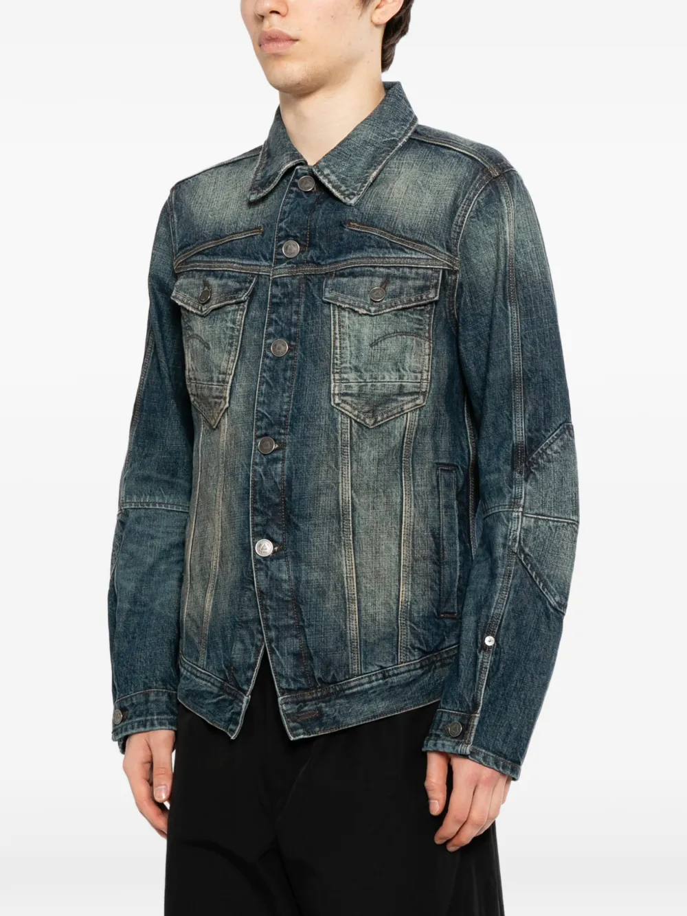  G-star Raw Two Chest Flap Pockets Denim Jacket - Blue 