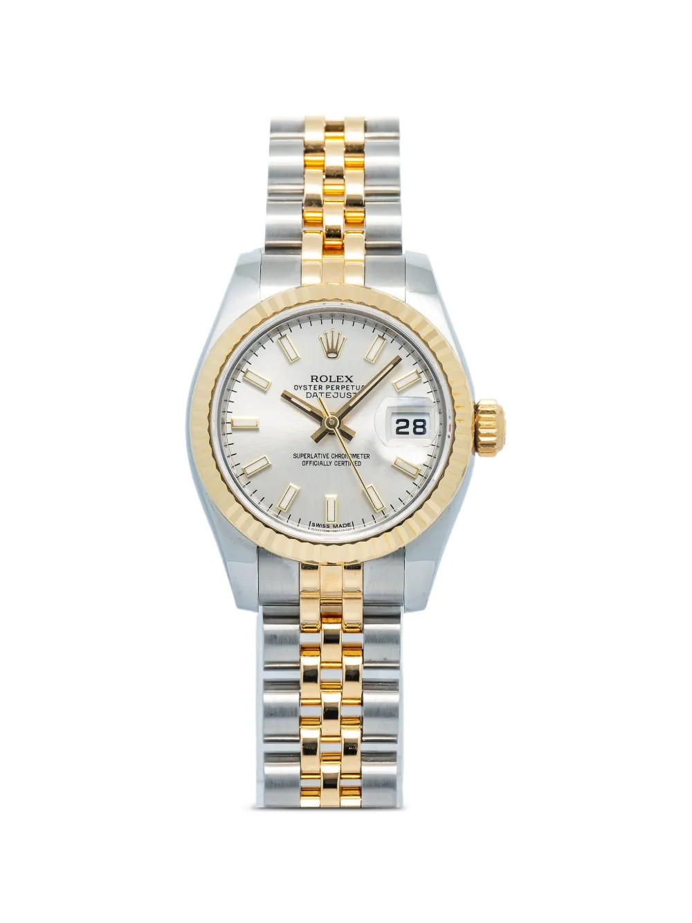 Rolex Lady Datejust fluted 26mm watch - Argento