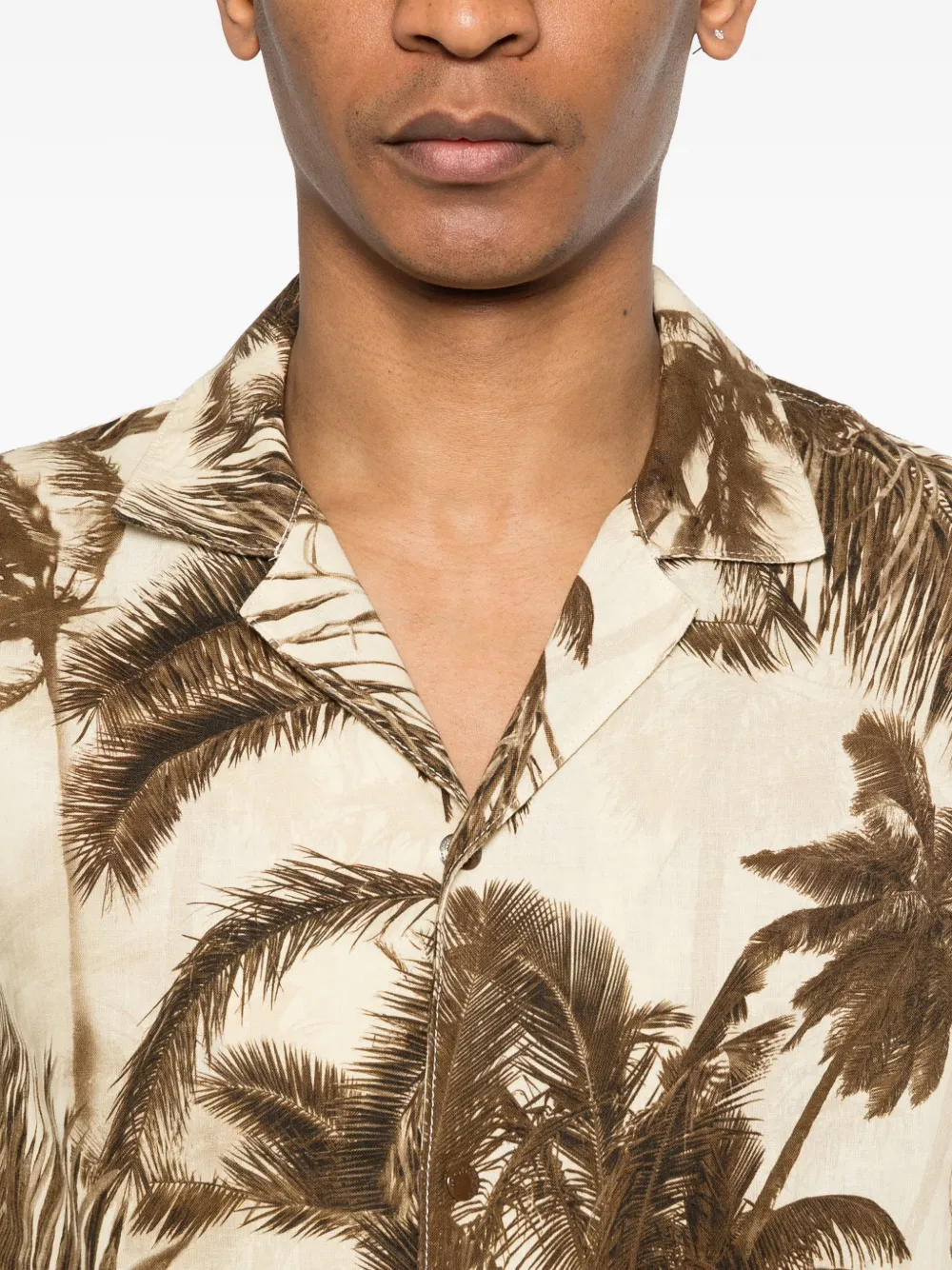 Moncler Overhemd met grafische print Beige