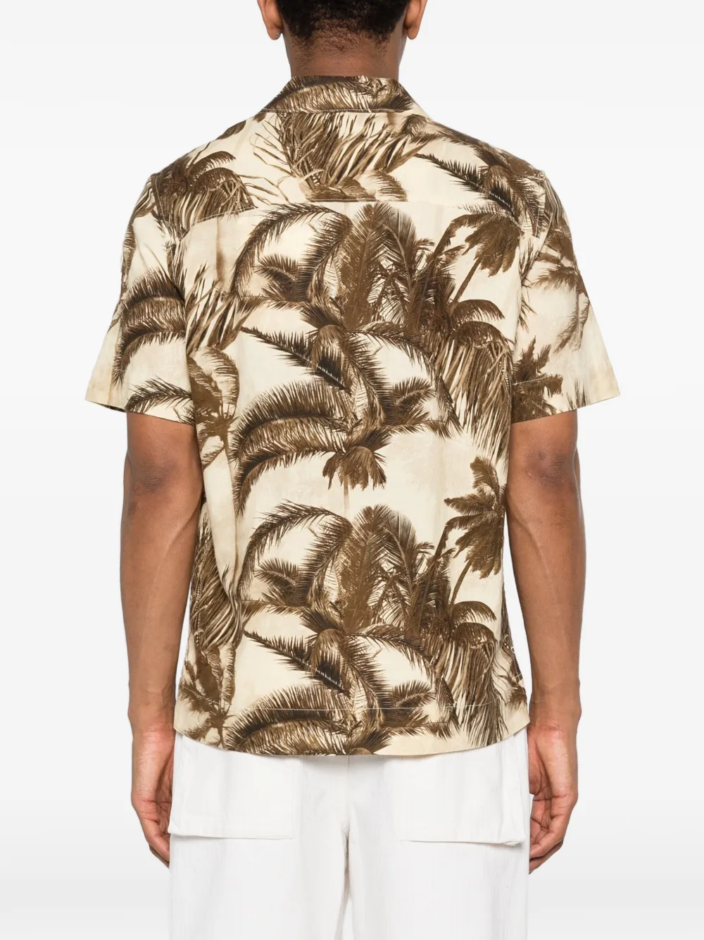 Moncler Overhemd met grafische print Beige