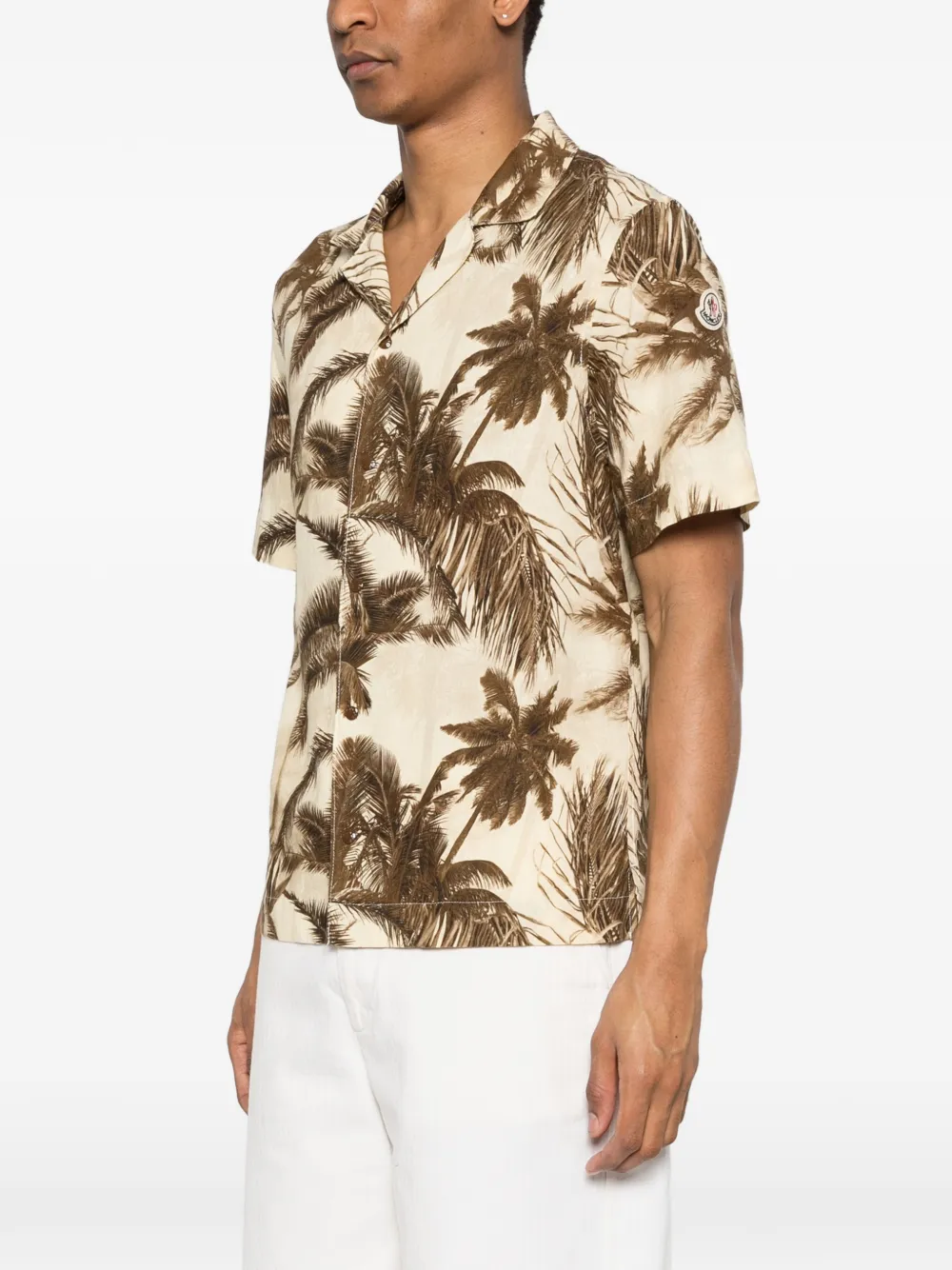 Moncler Overhemd met grafische print Beige