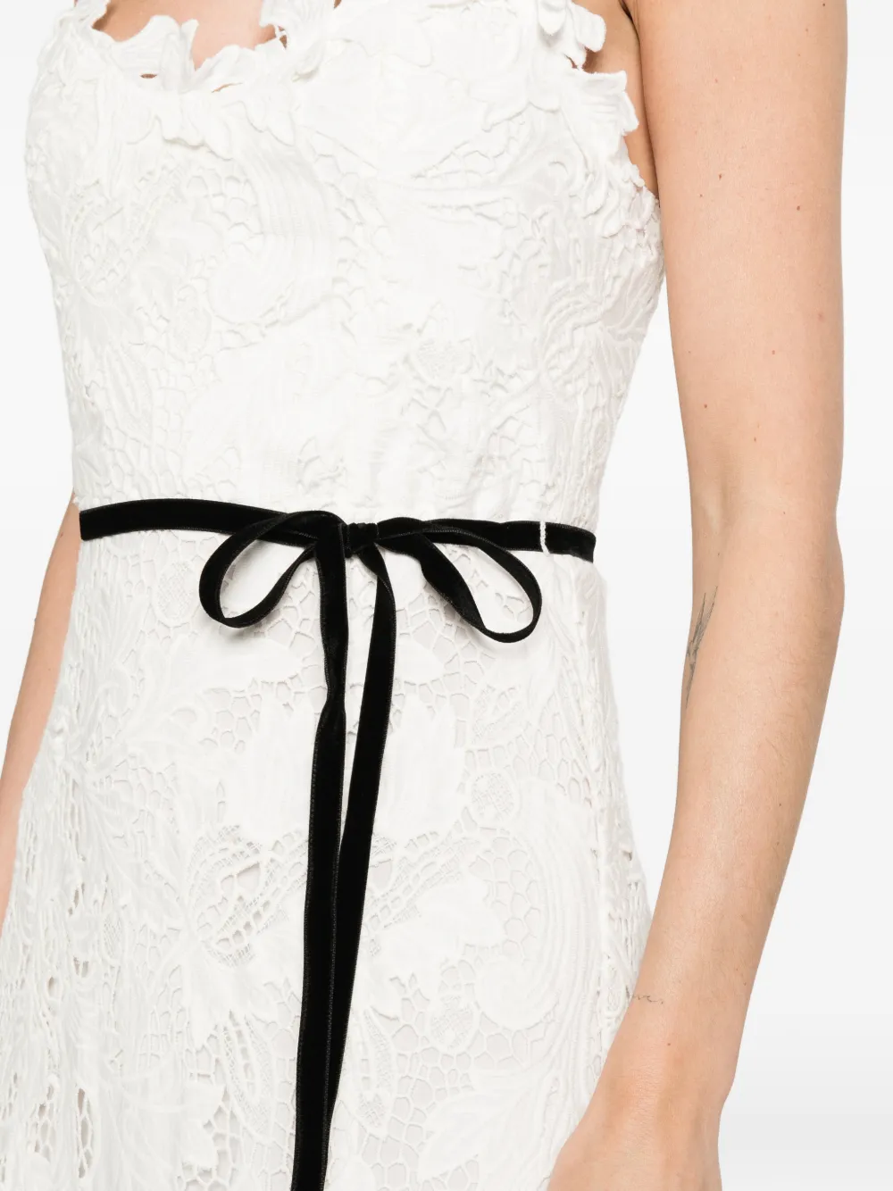 alice + olivia Calla maxi-jurk met kant Beige