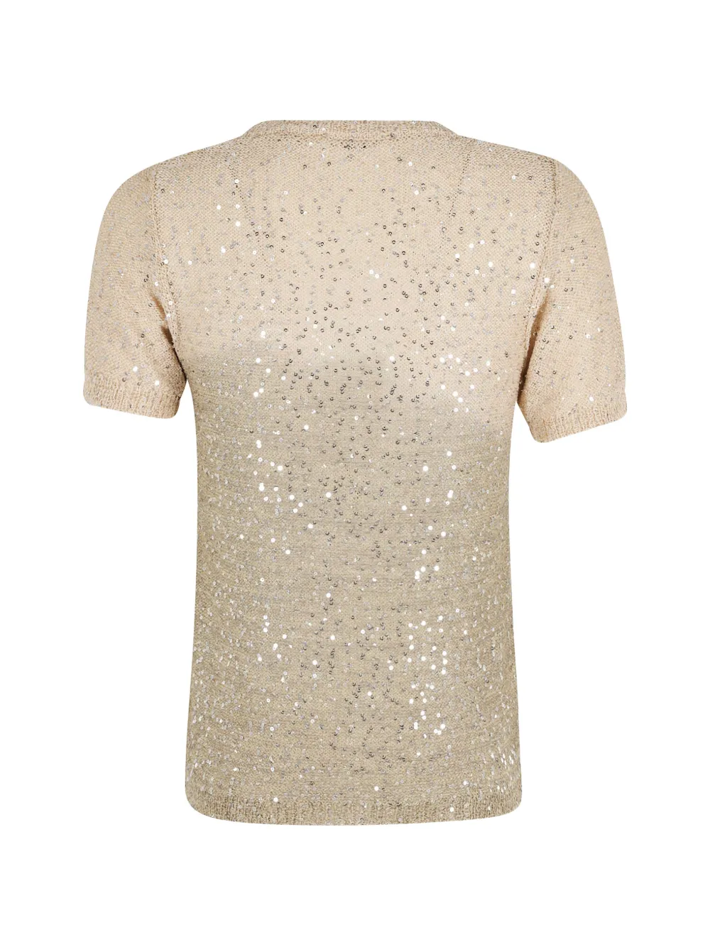 Roberto Collina T-shirt met pailletten Beige