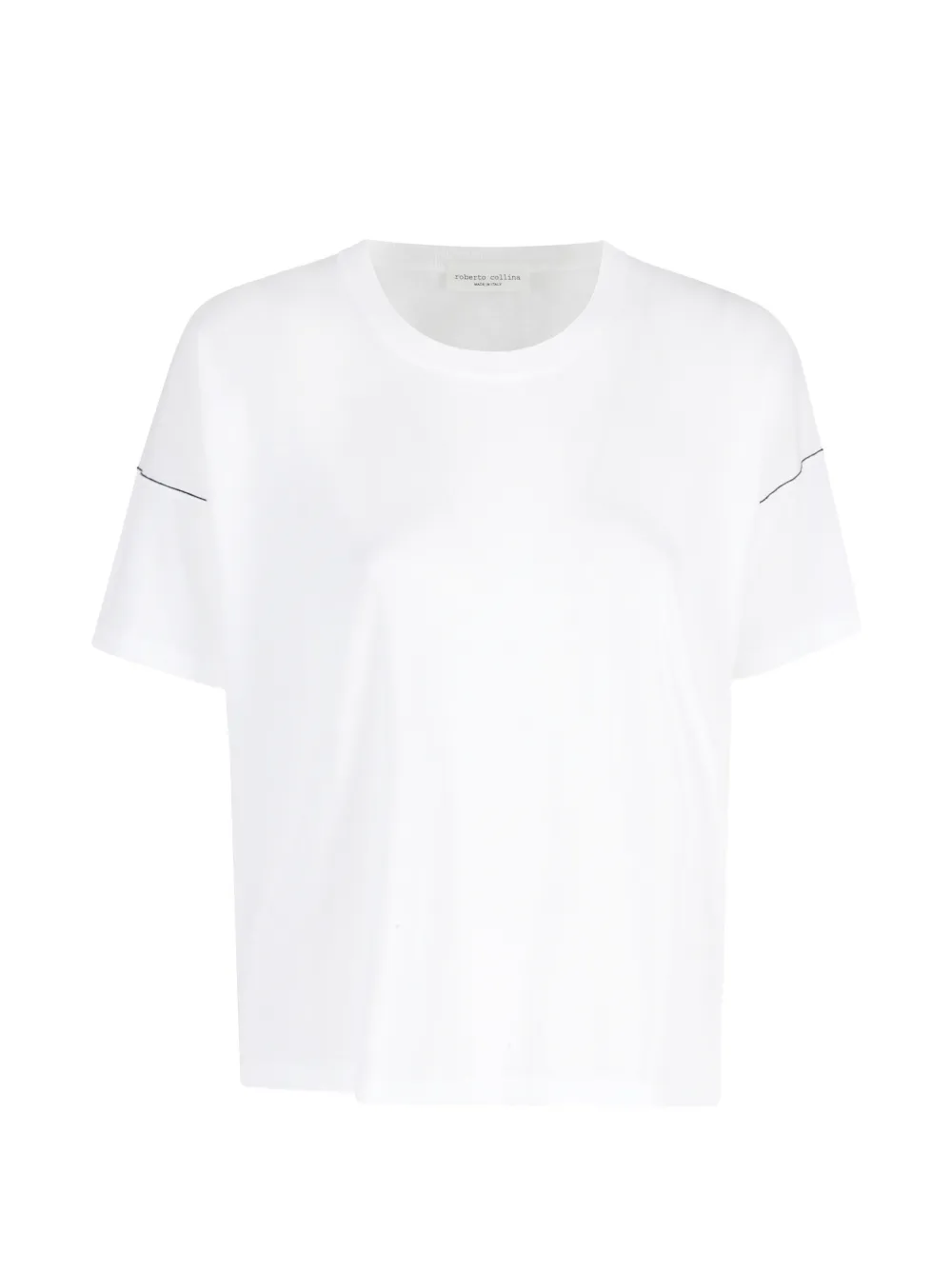 Roberto Collina contrast-stitch dropped-shoulder T-shirt - Weiß