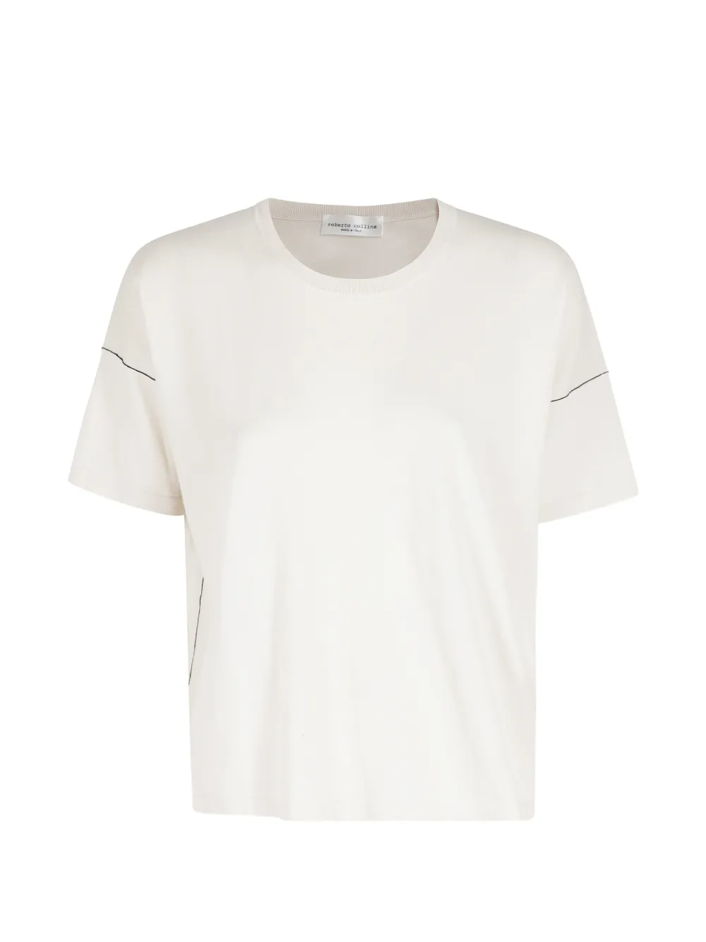 Roberto Collina contrast-stitching T-shirt - Nude