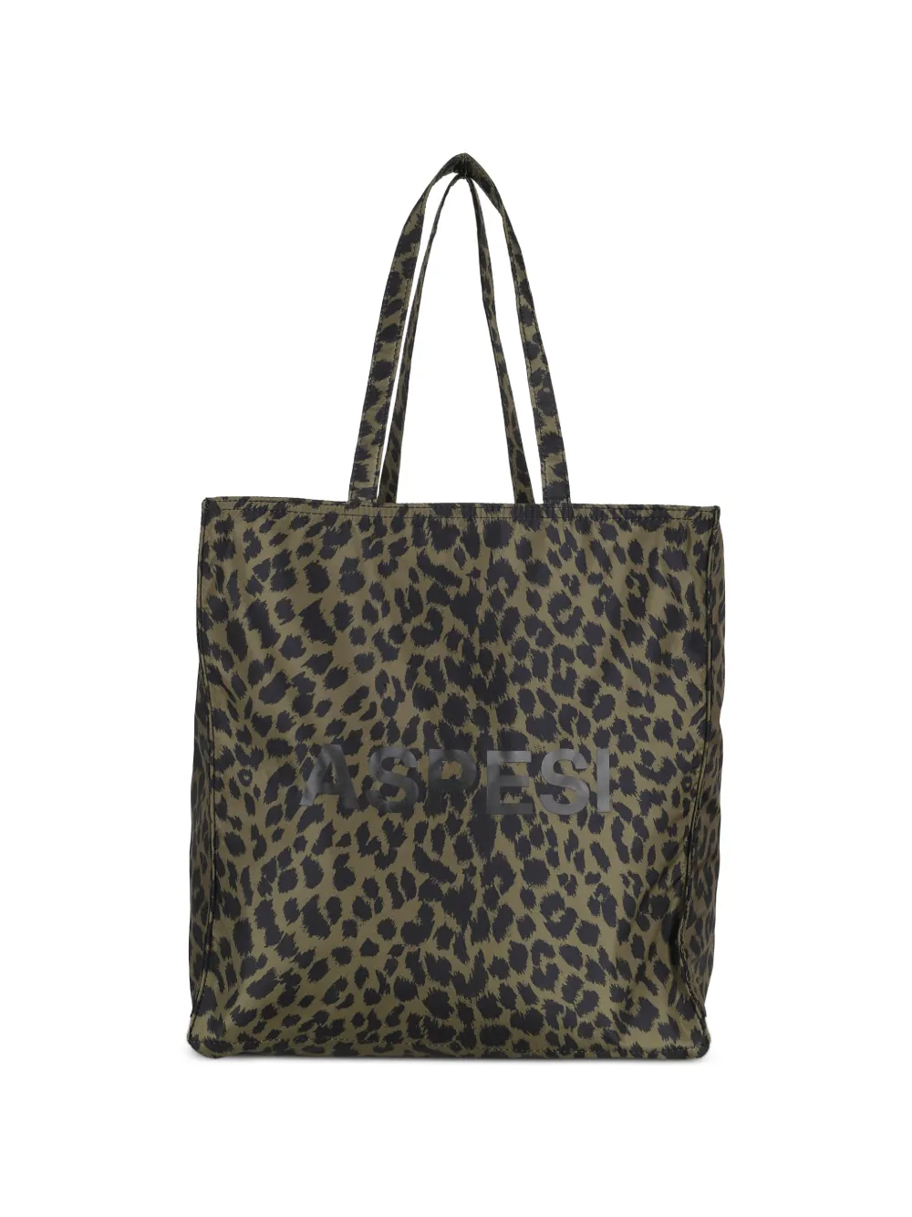 ASPESI animal print shopper bag - Verde