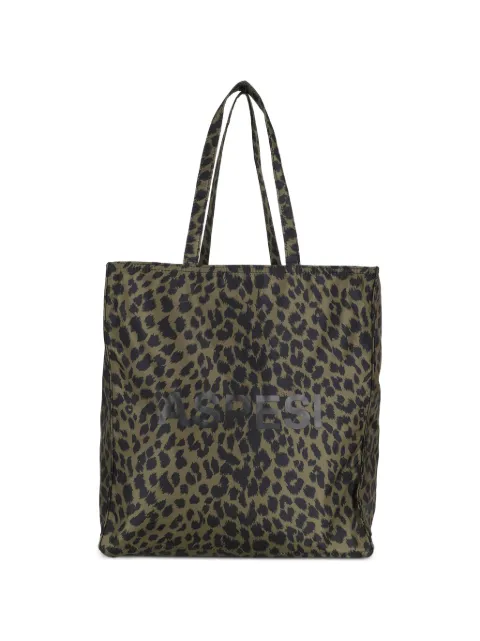 ASPESI animal print shopper bag
