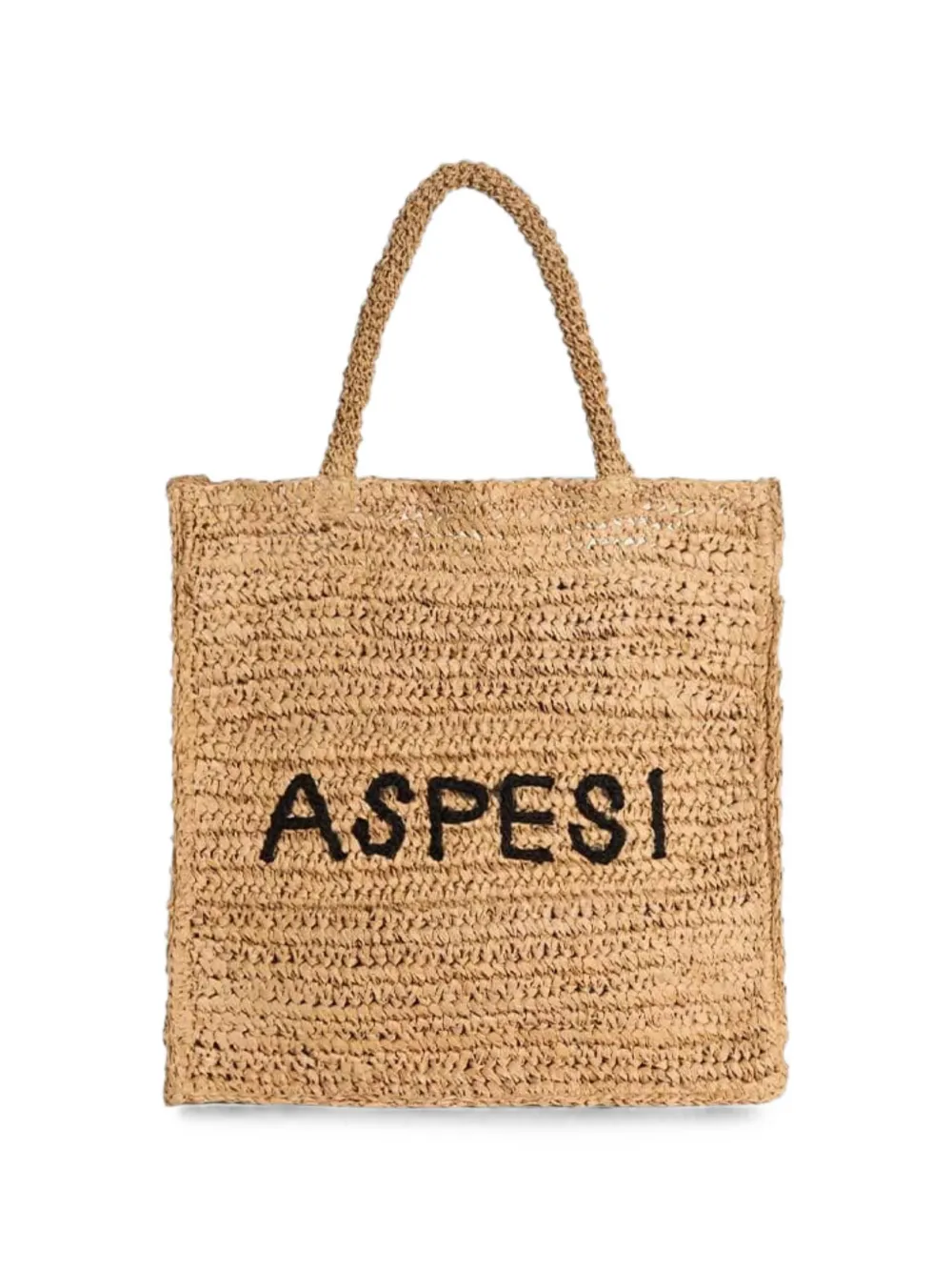 ASPESI Borsa tote Lou con logo ricamato - Toni neutri