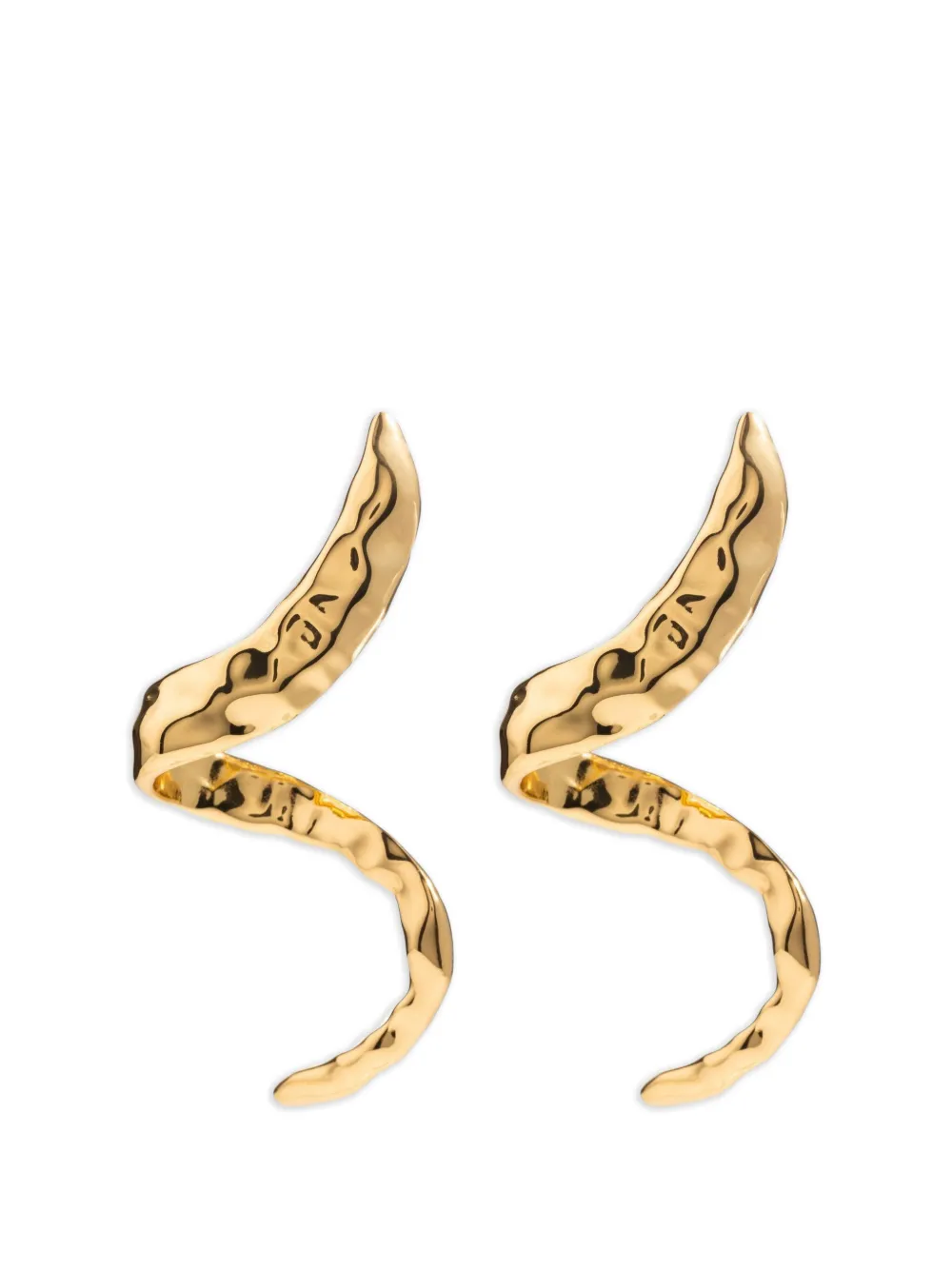Federica Tosi Snake textured drop earrings - Oro