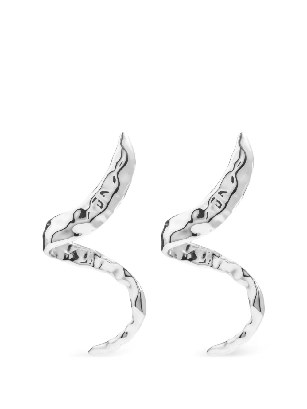 Federica Tosi Snake textured drop earrings - Argento