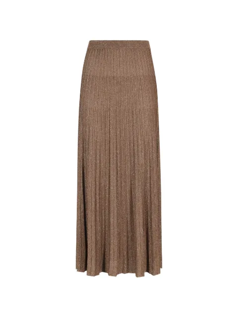 Roberto Collina pleated metallic-effect skirt