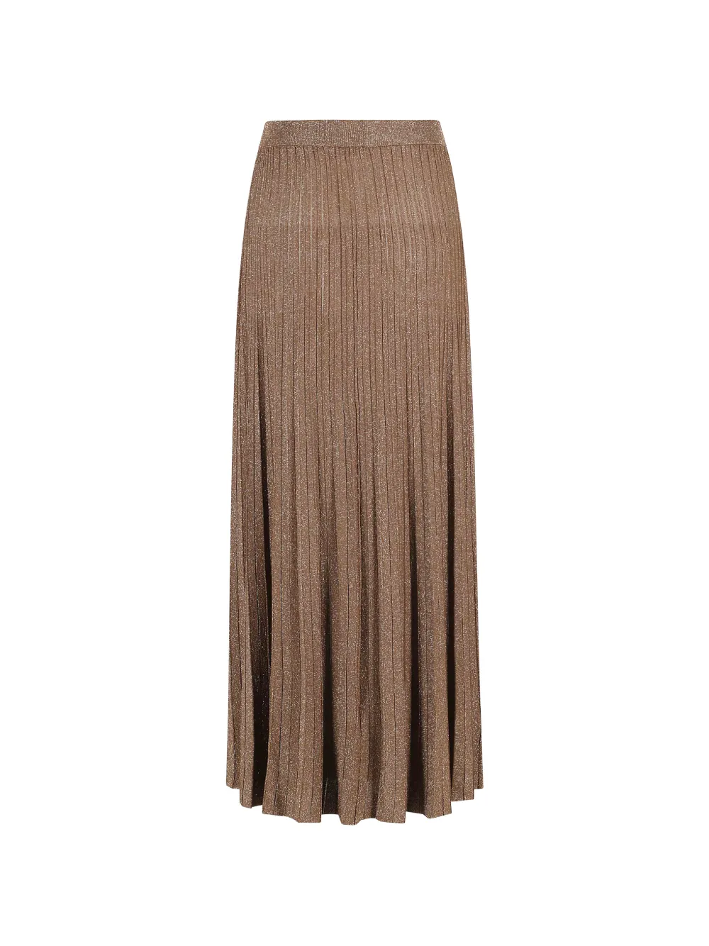 Roberto Collina Metallic plooirok Bruin