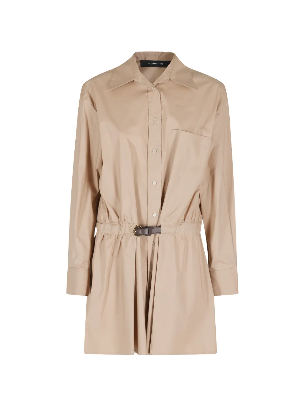 Federica Tosi belt shirt dress - Toni neutri