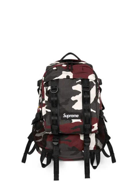 Supreme logo-detail all-over pattern backpack