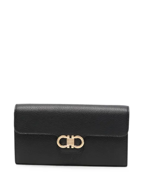 Ferragamo Double Gancini leather clutch bag