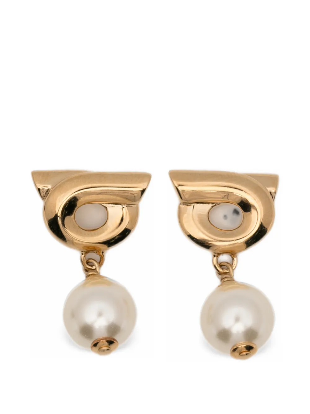 Ferragamo Gancio pearl-drop earrings - Oro