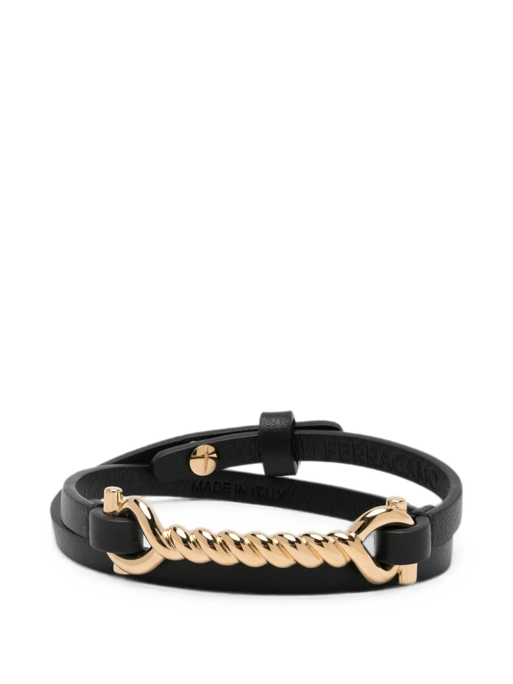 Ferragamo Twisted Gancini-plaque buckle bracelet - Oro