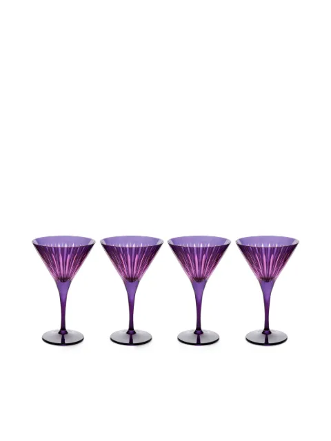 L'Objet LOBJET PRISM MARTINI GLASSES SET OF 4 PURPLE