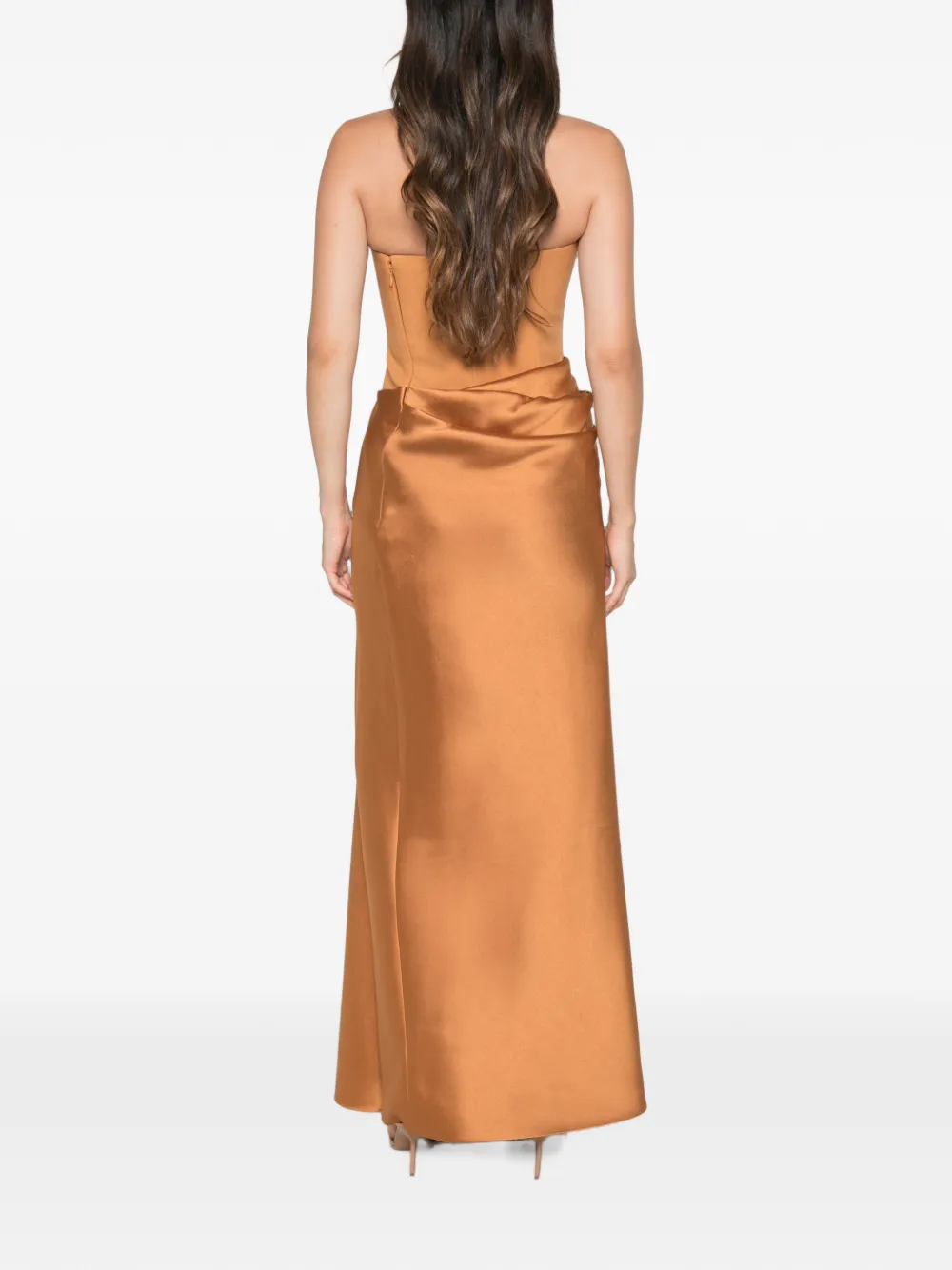Solace London Seri maxi-jurk Oranje