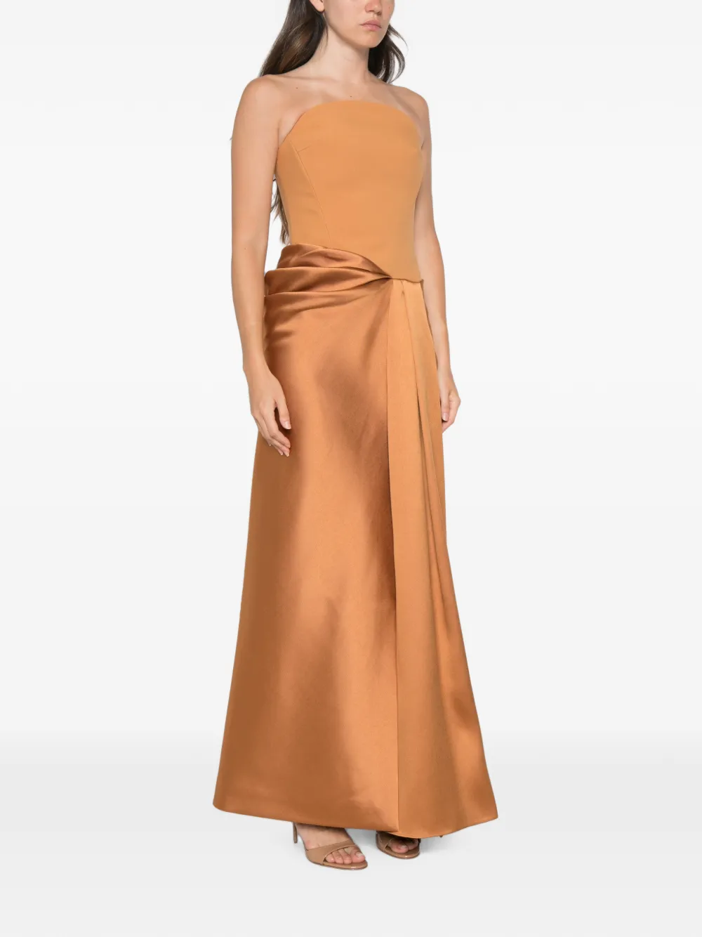 Solace London Seri maxi-jurk Oranje