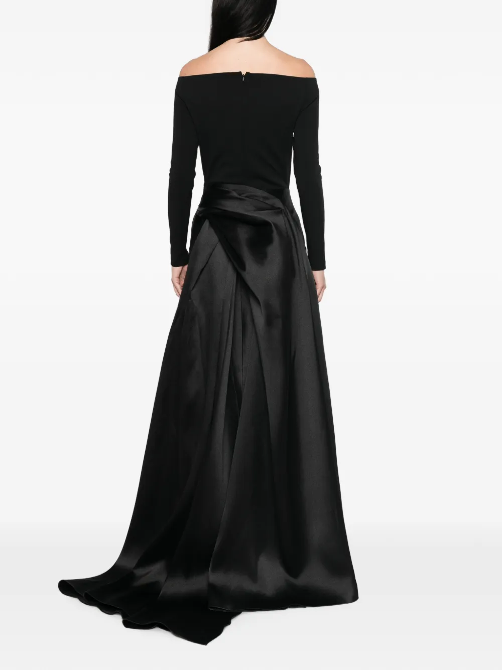 Solace London Winslow off-shoulder maxi-jurk Zwart
