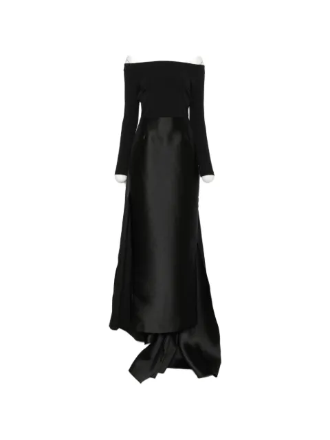 Solace London vestido largo Winslow con hombros descubiertos