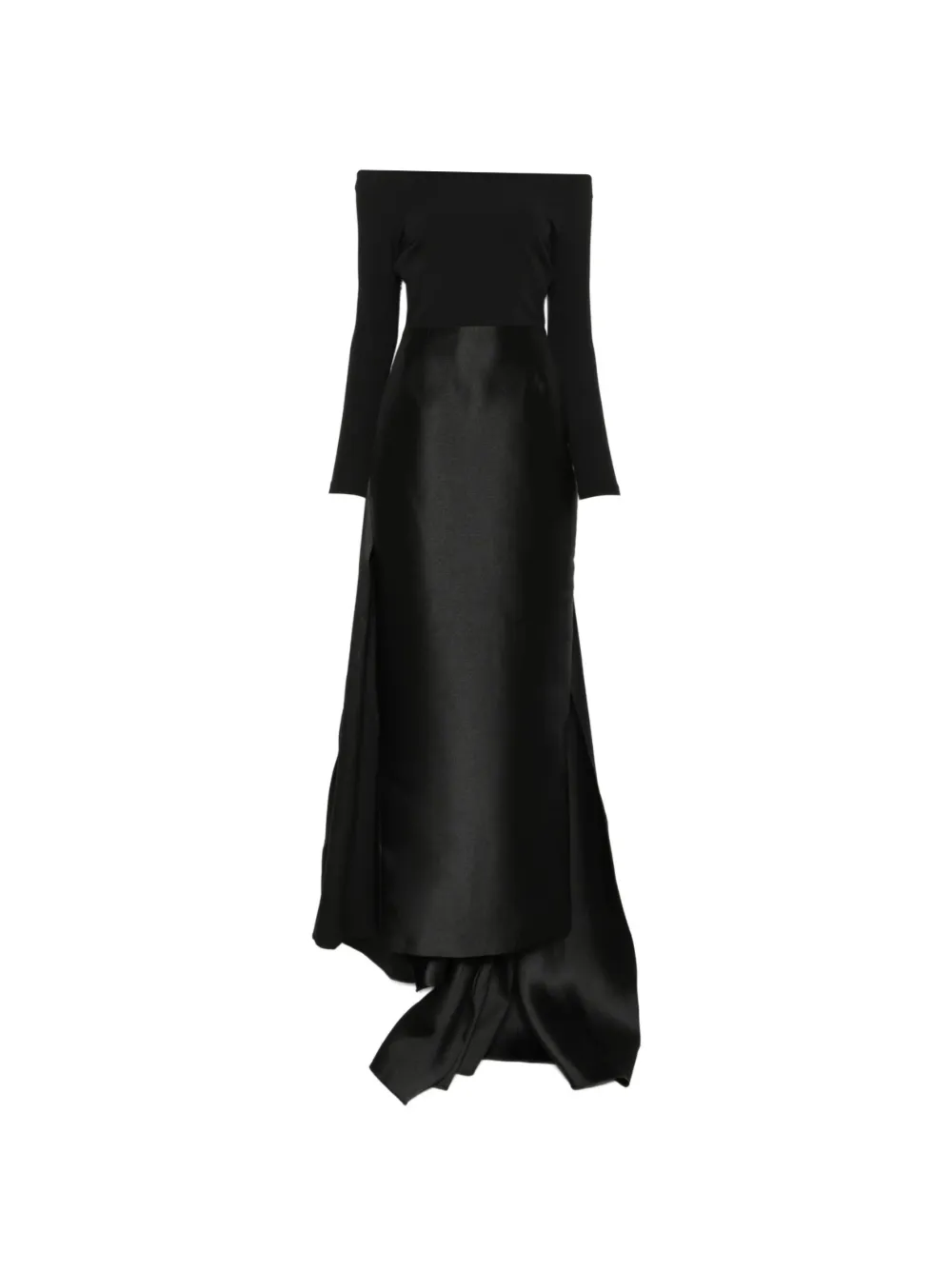 Solace London Winslow off-shoulder maxi-jurk Zwart