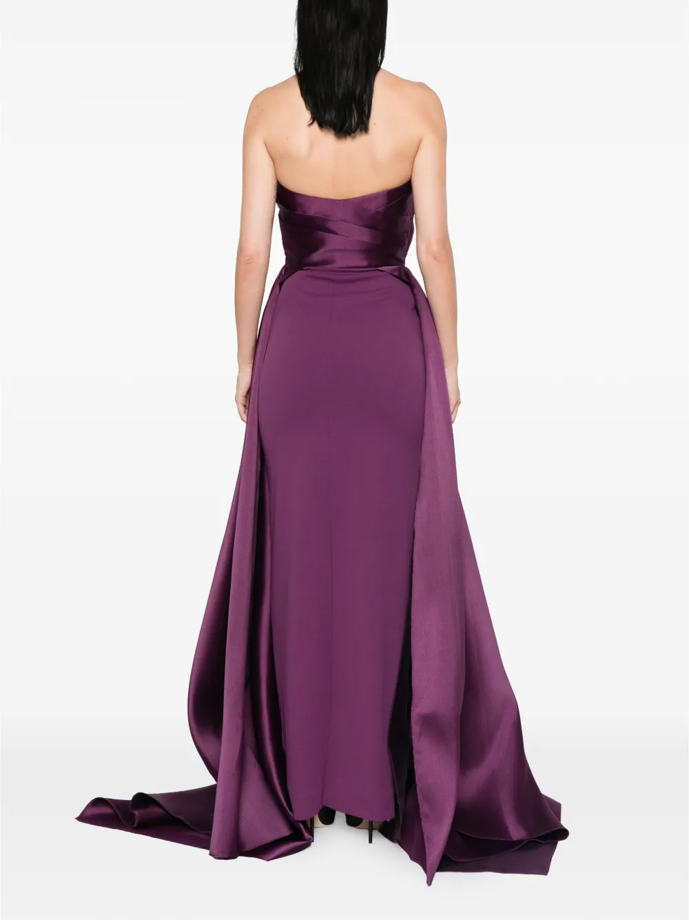 Solace London Rumi maxi-jurk met gekruiste hals Paars