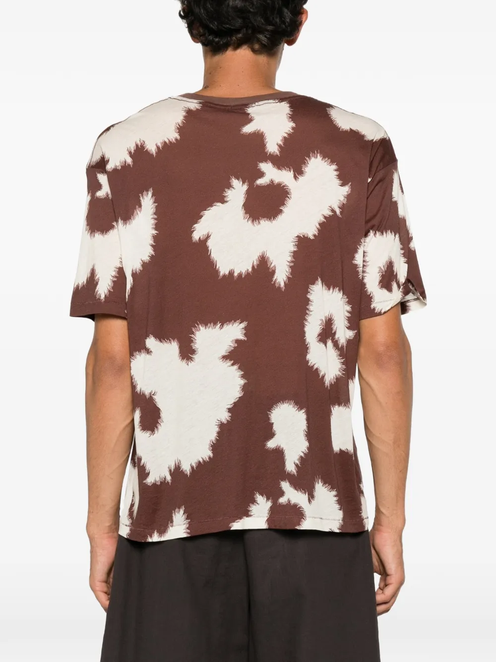 BODE cow-print logo-embroidered T-shirt Bruin