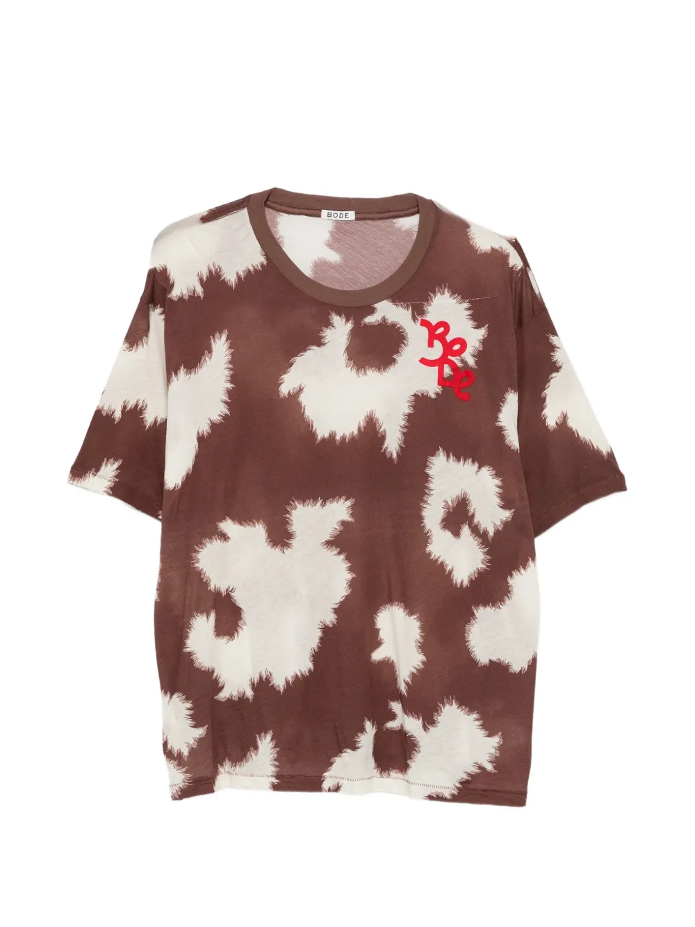 BODE cow-print logo-embroidered T-shirt